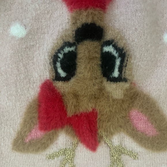 Girls H & M reindeer sweater 8-9Y - Picture 2 of 7